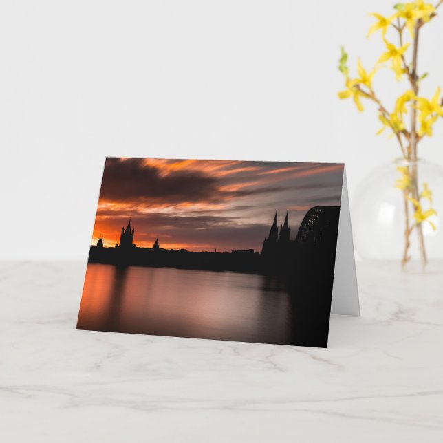 Cologne Köln Germany Card (Yellow Flower)