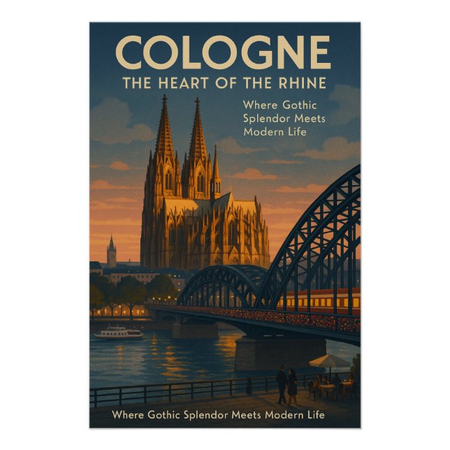 Cologne (Köln), Germany Travel Poster (Front)