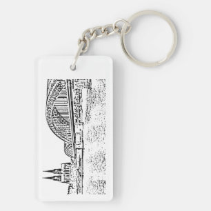 Cologne Panorama with Cologne Cathedral key ring