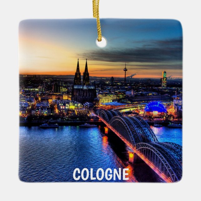Cologne Panoramic Christmas Ornament (Front)