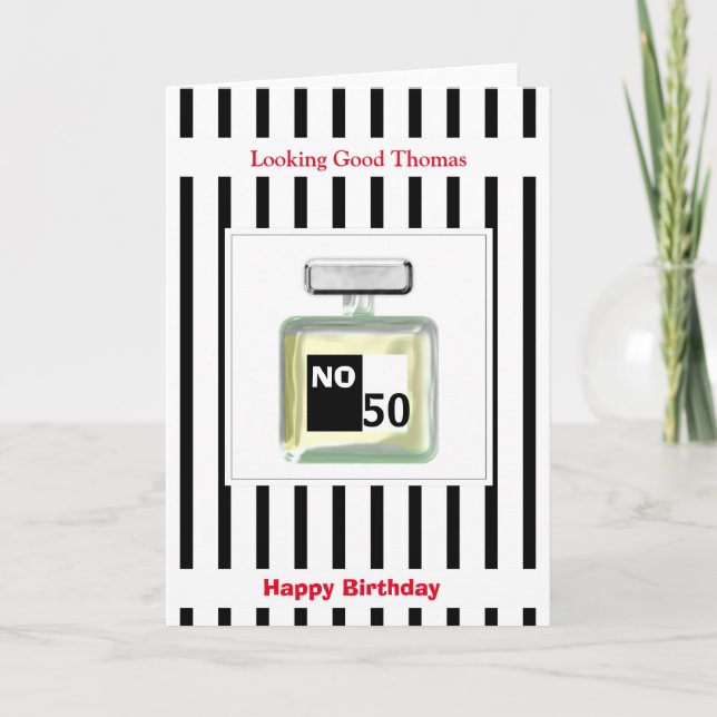 Cologne Perfume Bottle For Men Personalised Card (Front)