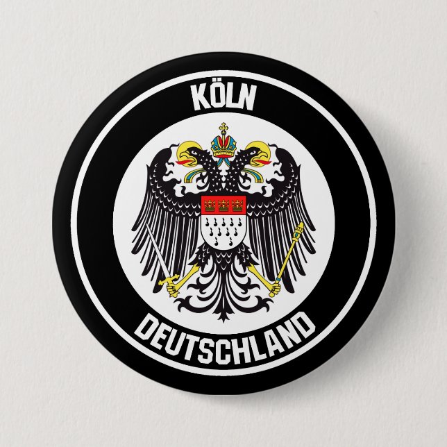 Cologne Round Emblem 7.5 Cm Round Badge (Front)
