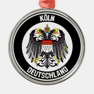 Cologne Round Emblem Metal Tree Decoration