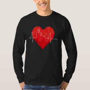 Cologne Skyline Heartbeat Germany Kln Cologne Cath T-Shirt