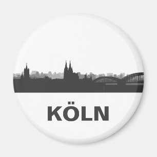 Cologne Skyline refrigerator Magnet