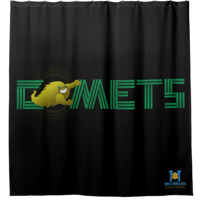 Coloma Comets #3 Shower Curtain (Front)
