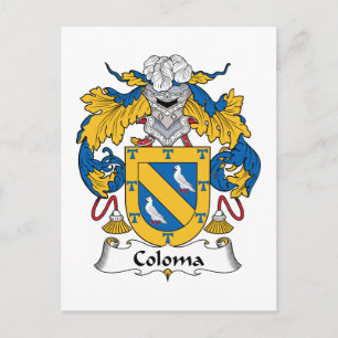 Coloma Family Crest Postcard