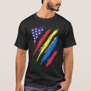 Colombia American Grown Flag USA Patriot Heritage  T-Shirt