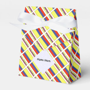 Colombia and Colombian Flag Tiled with Your Name Favour Box