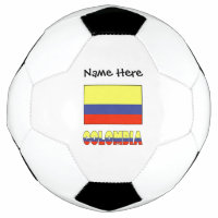 Colombia and Colombian Flag with Your Name Soccer 