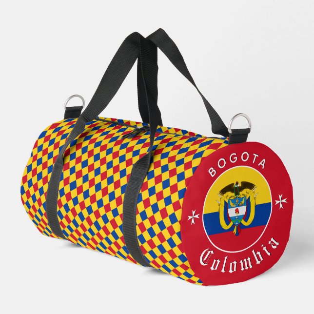 Colombia Bag, gym, travel bag, Colombian Flag Duffle Bag (Left Corner)