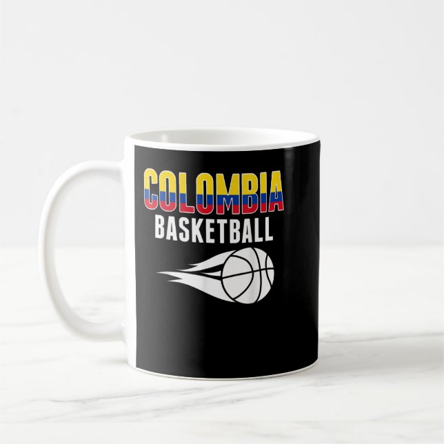 Colombia Basketball Fans Jersey Colombian Flag Spo Coffee Mug (Left)