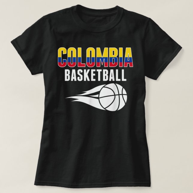 Colombia Basketball Fans Jersey Colombian Flag Spo T-Shirt (Design Front)