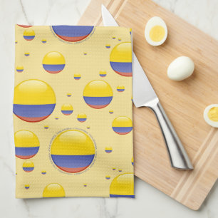 Colombia Bubble Flag Tea Towel
