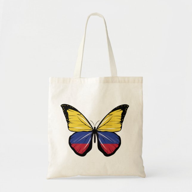 Colombia Butterfly Flag Tote Bag (Front)