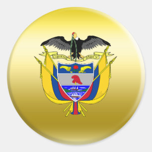 Colombia Coat of Arms Classic Round Sticker