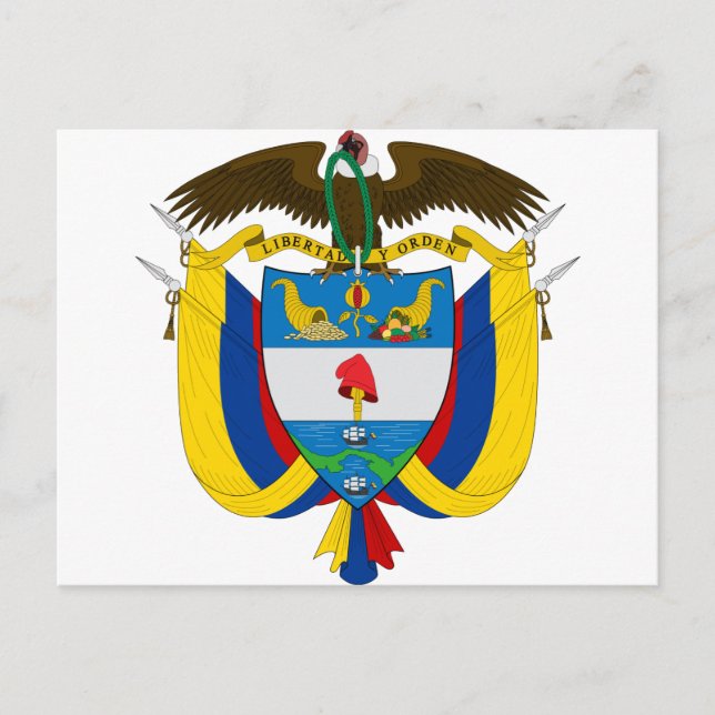 Colombia Coat of arms CO Postcard (Front)