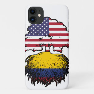 Colombia Colombian American USA Tree Roots Flag iPhone 11 Case