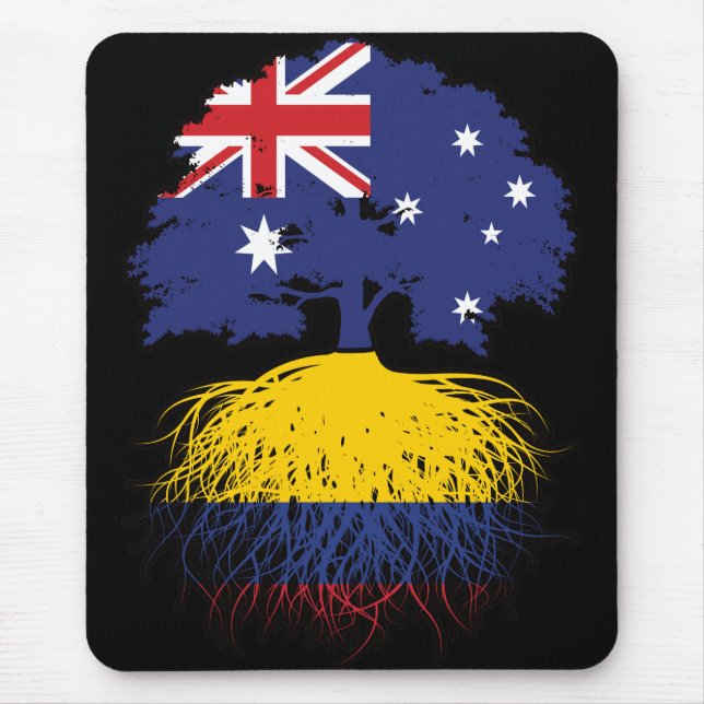Colombia Colombian Australian Australia Tree Roots Mouse Mat (Front)