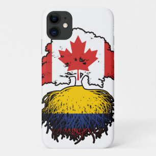 Colombia Colombian Canadian Canada Tree Roots Flag iPhone 11 Case