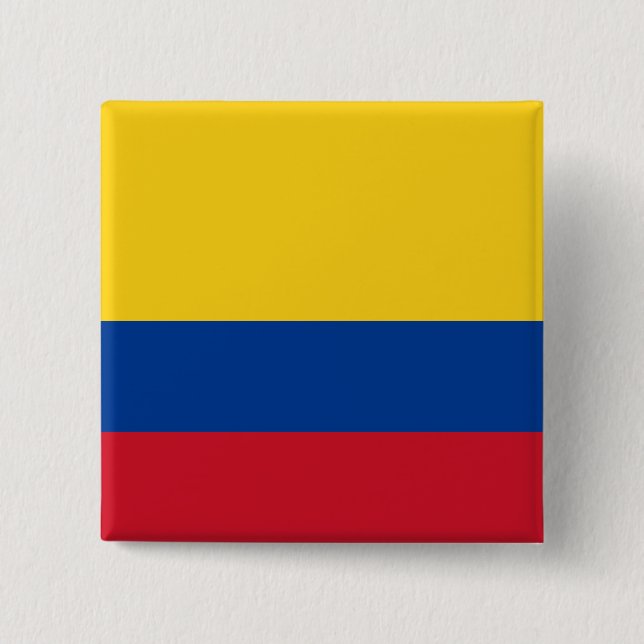 Colombia (Colombian) Flag 15 Cm Square Badge (Front)