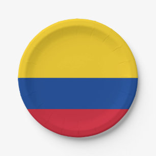 Colombia (Colombian) Flag Paper Plate