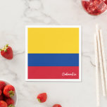 Colombia & Colombian Flag party fashion /sport fan Napkin<br><div class="desc">Paper Napkins: Colombia & Colombian Flag - love my country,  travel,  holiday,  national patriots / sports fans</div>