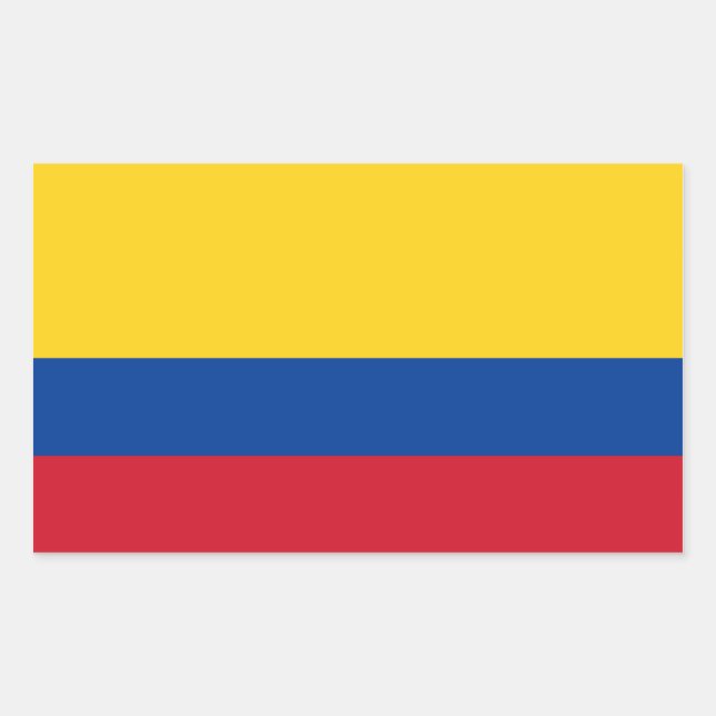Colombia/Colombian Flag Rectangular Sticker (Front)