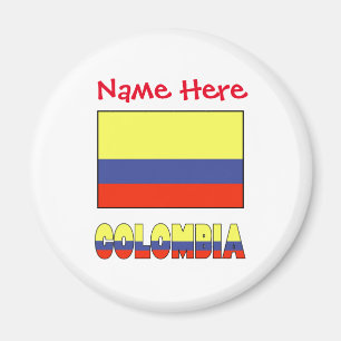 Colombia Colombian Flag Red Personalisation Magnet