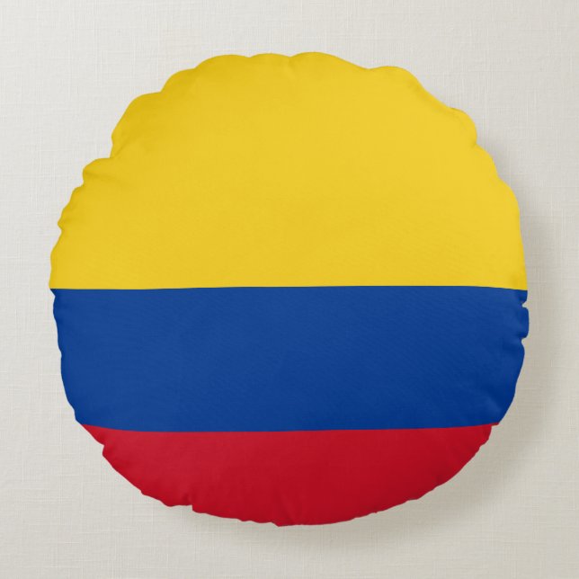 Colombia (Colombian) Flag Round Cushion (Front)