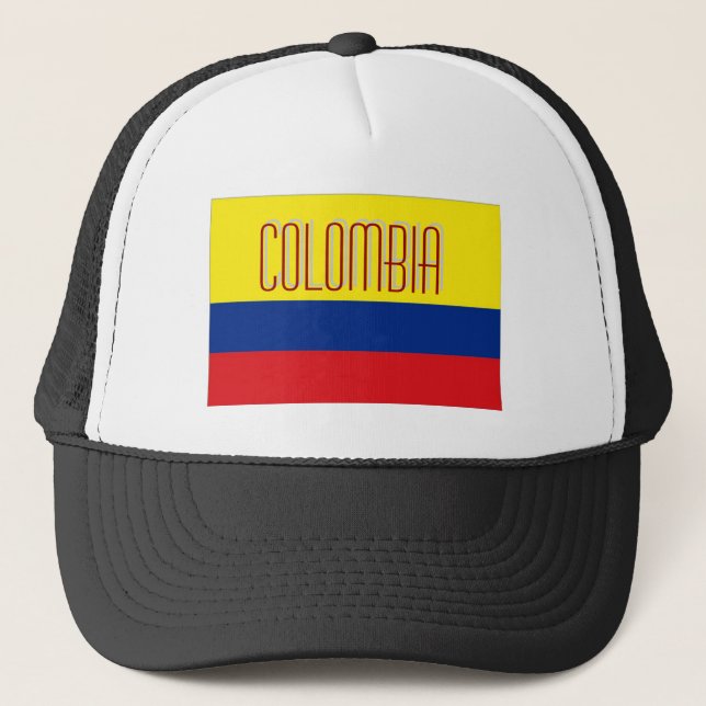 Colombia colombian flag souvenir hat (Front)