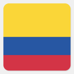 Colombia (Colombian) Flag Square Sticker