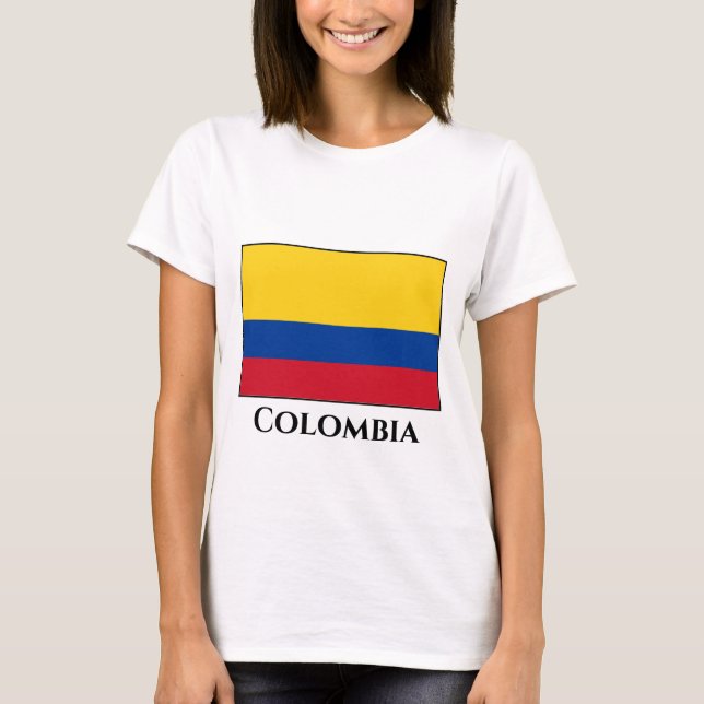 Colombia (Colombian) Flag T-Shirt (Front)