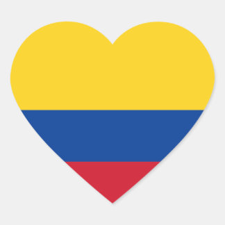 Colombia/Colombian Heart Flag Heart Sticker