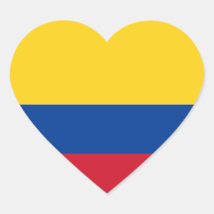 Colombia/Colombian Heart Flag Sticker