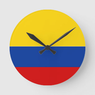 colombia country flag clock