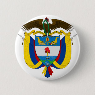 colombia emblem 6 cm round badge