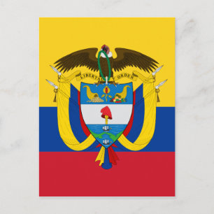 colombia emblem postcard