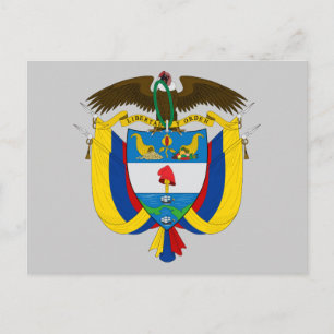 colombia emblem postcard