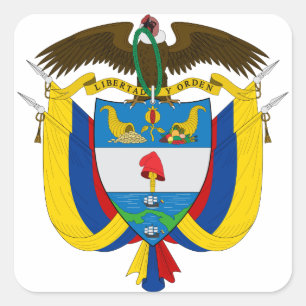 colombia emblem square sticker