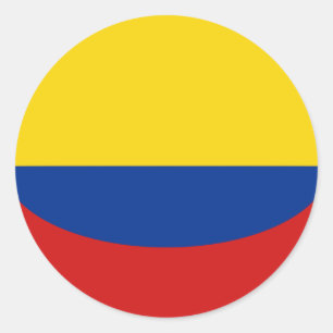 Colombia Fisheye Flag Sticker