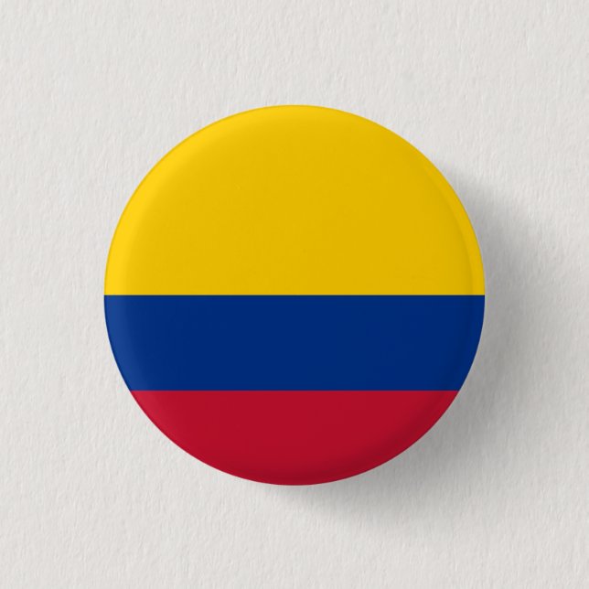 Colombia Flag 3 Cm Round Badge (Front)