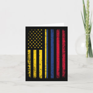 Colombia Flag 4th Of July Usa Colombian Flag  Card