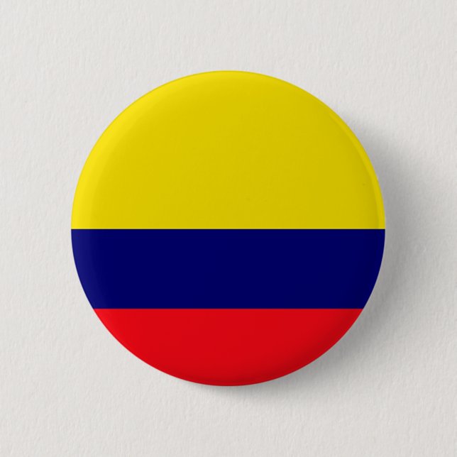 Colombia flag 6 cm round badge (Front)