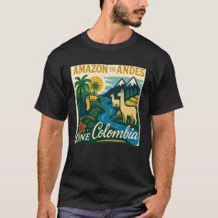 Colombia Flag Andes Mountain Colombian Gear Columb T-Shirt