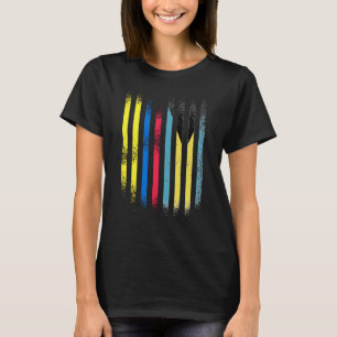 Colombia Flag Bahamas Grown Country Flags Stripes T-Shirt