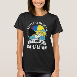 Colombia Flag Bahamas Grown Humor Citizen Pride T-Shirt