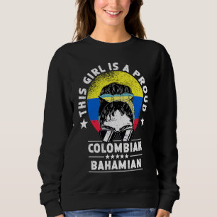 Colombia Flag Bahamas Grown Women Girl Citizen Pri Sweatshirt