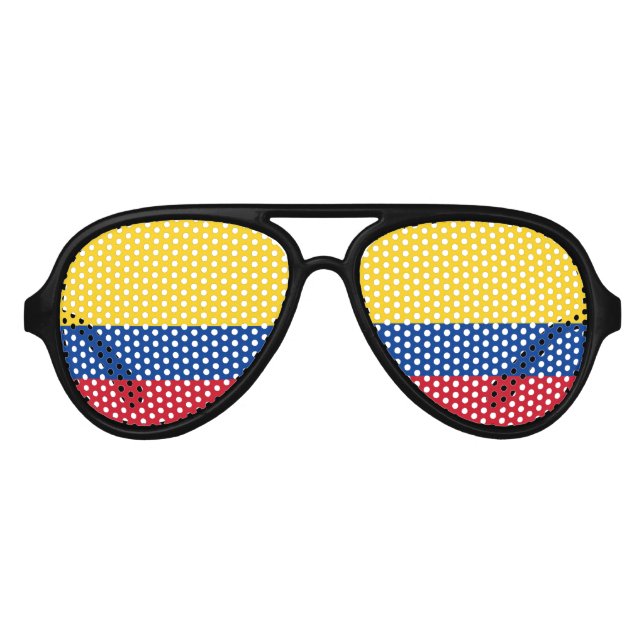 Colombia flag - Bandera De Colombia Aviator Sunglasses (Front)
