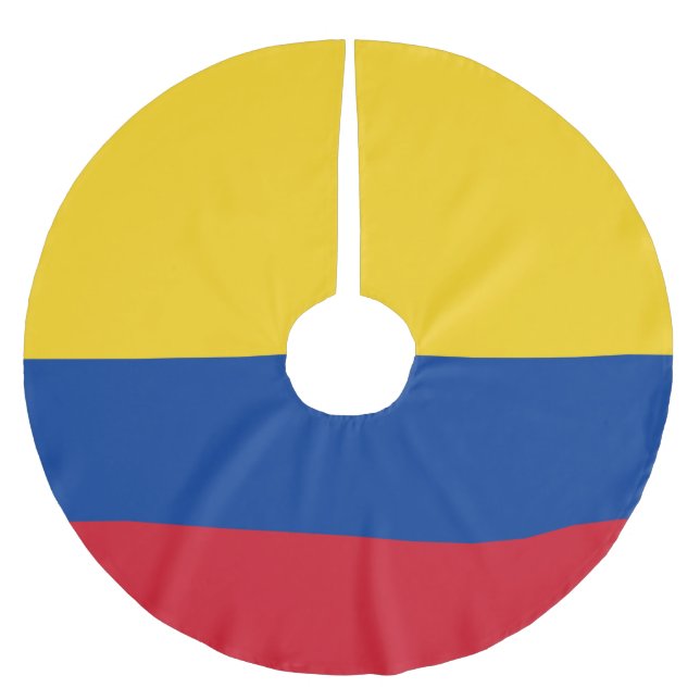 Colombia flag - Bandera De Colombia Brushed Polyester Tree Skirt (Front)